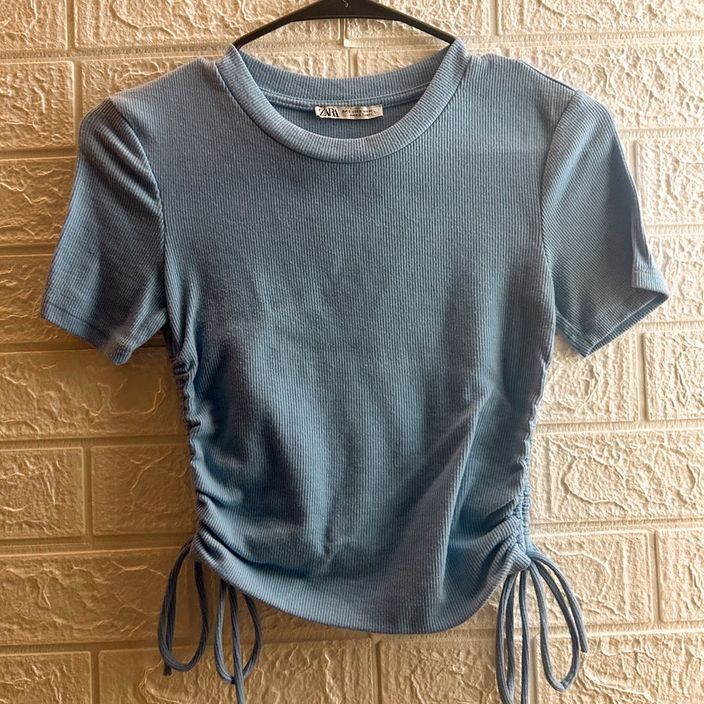 Zara Women's Blue Shirt